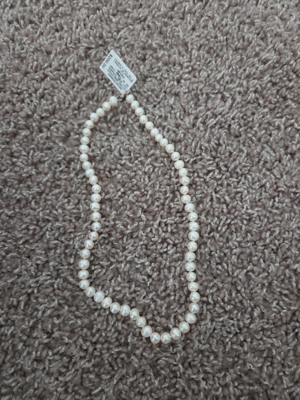 Macy's Cream Pearl Bead Necklace